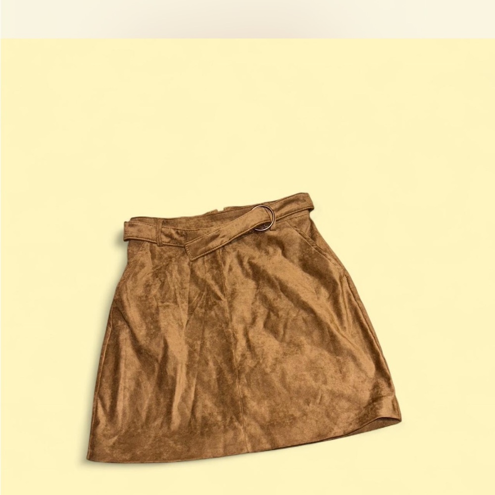 Hollister Tan Suede Mini Skirt